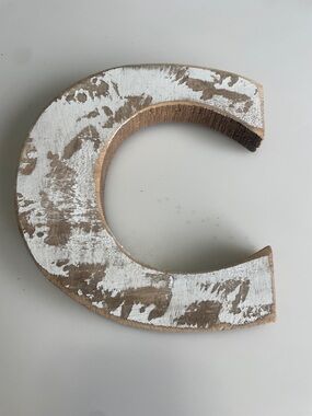 Creative Co-Op Wooden Letter C